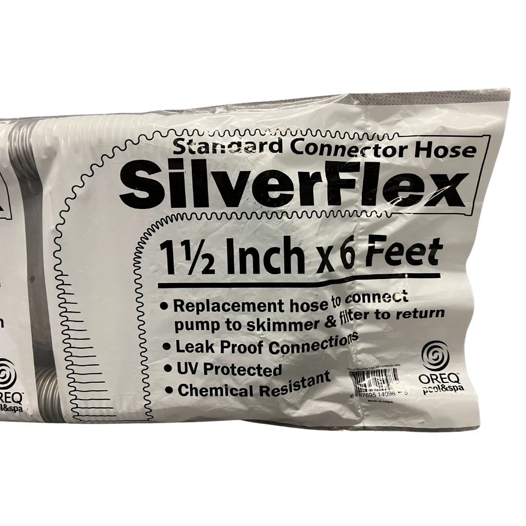 1 1/2" SilverFlex Pool Hose with Standard Connectors - 3', 6' ,9' Length