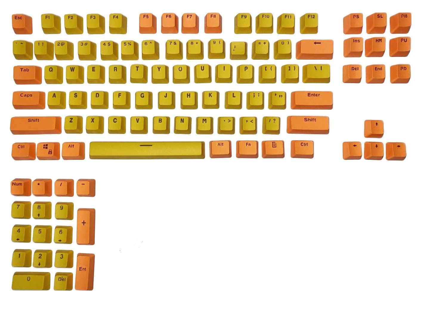 104 Doubleshot OEM PBT Keycaps (Charmander)