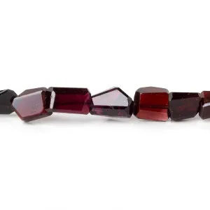 10x8.5-12.5x9mm Garnet Faceted Nugget Beads 10 inch 24 pieces A