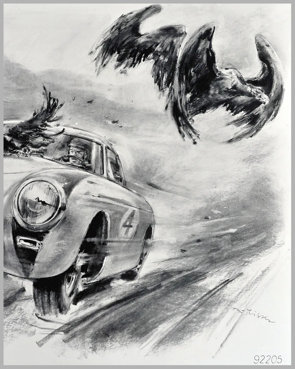 1952 Carrera Panamericana photographic print by Hans Liska, Germany