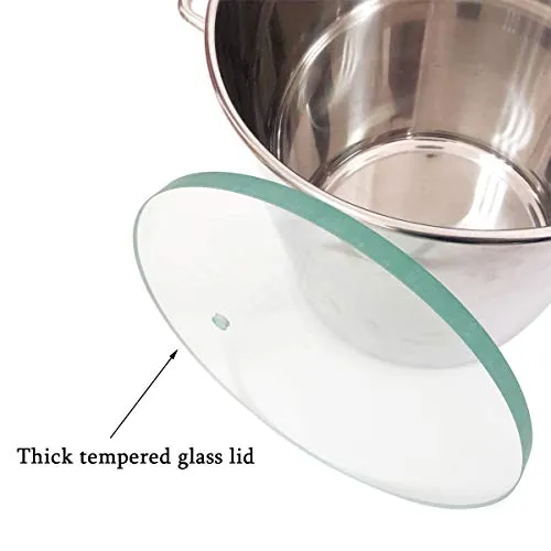 5 Gallon Vacuum Chamber, Tempered Glass Lid Stainless Steel Degassing Chamber Perfect for Stabilizing Wood, Degassing Silicones, Epoxies and Essential Oils