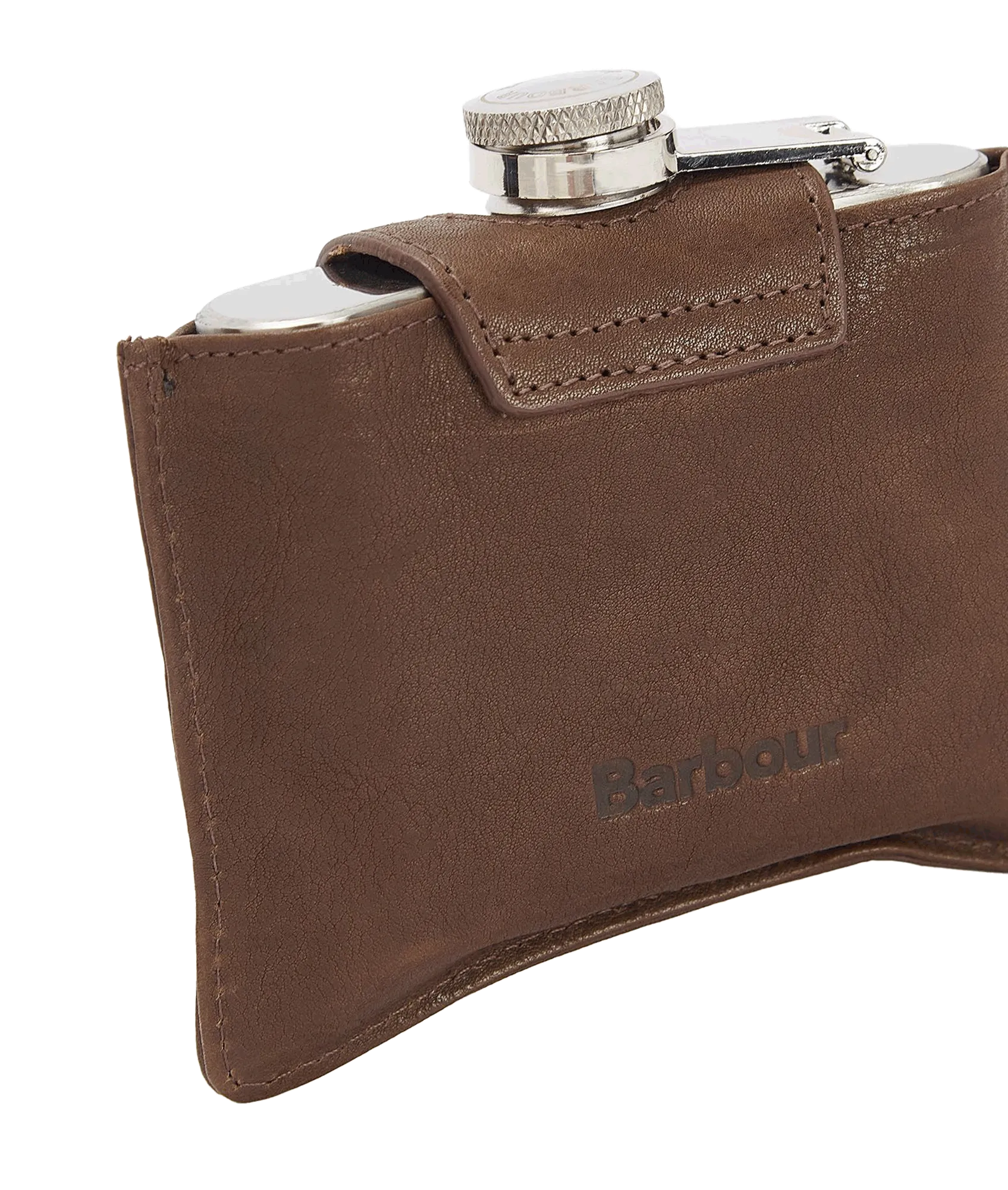 5oz Hinged Hipflask - Brown