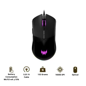 Acer Predator Cestus 330 Optical Wired Gaming Mouse (Black) (PMW920)