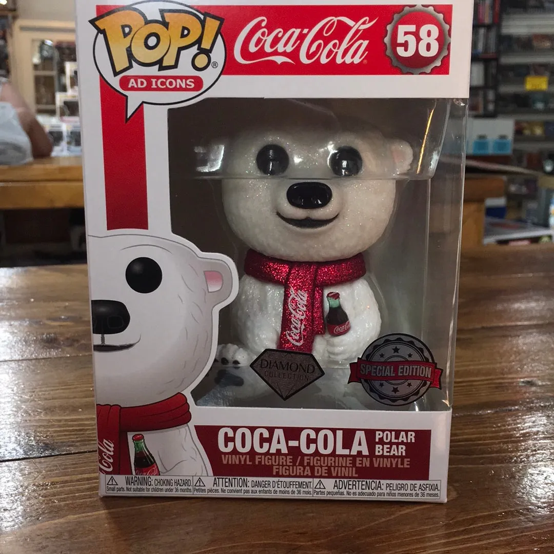 AD ICONS Coca Cola Bear Diamond Glitter #58 Funko Pop! Vinyl figure