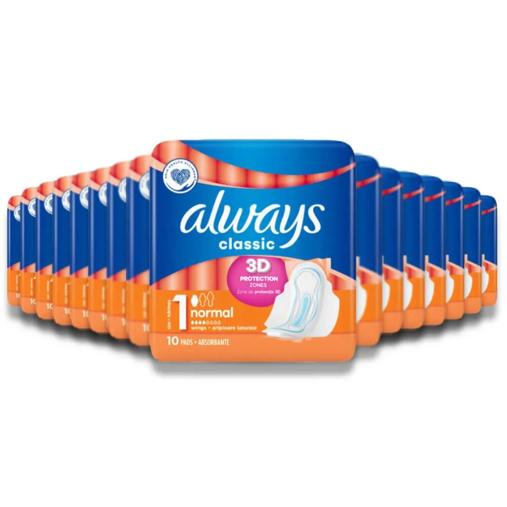 Always - Classic, Normal - 10 Ct - 16 Pack