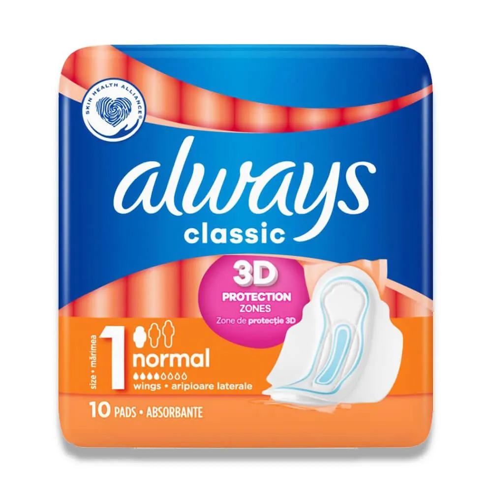 Always - Classic, Normal - 10 Ct - 16 Pack