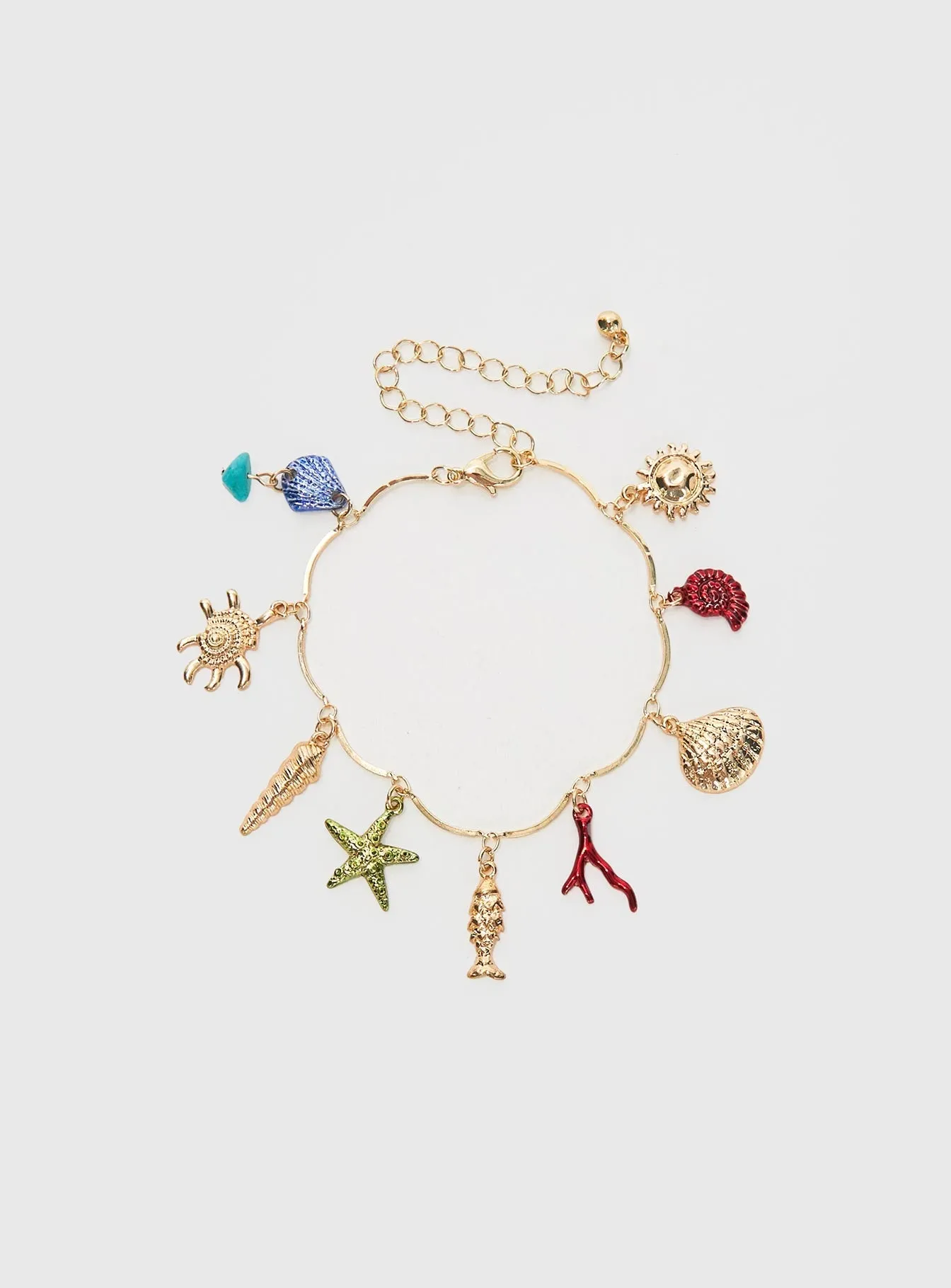 Aquata Charm Bracelet Gold