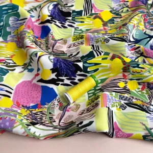 Artists Vibrant Forest Viscose Fabric