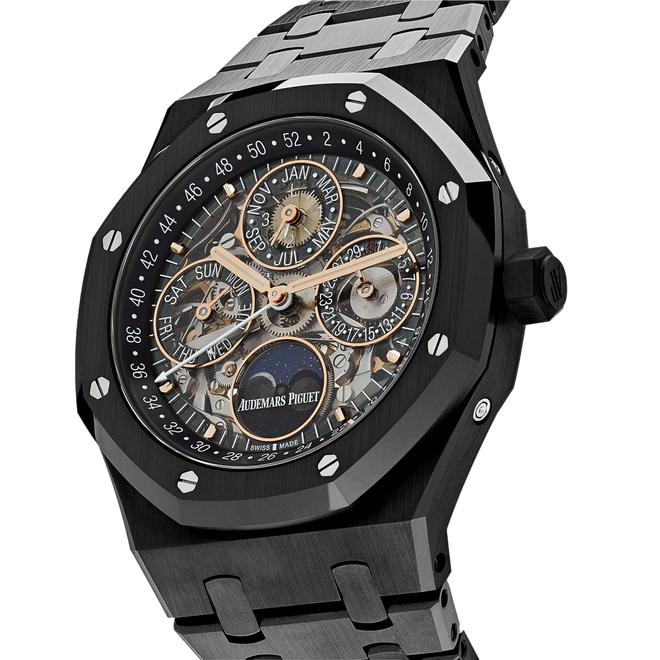 Audemars Piguet Royal Oak Perpetual Calendar 26585CE.OO.1225CE.01 Openworked Black Ceramic