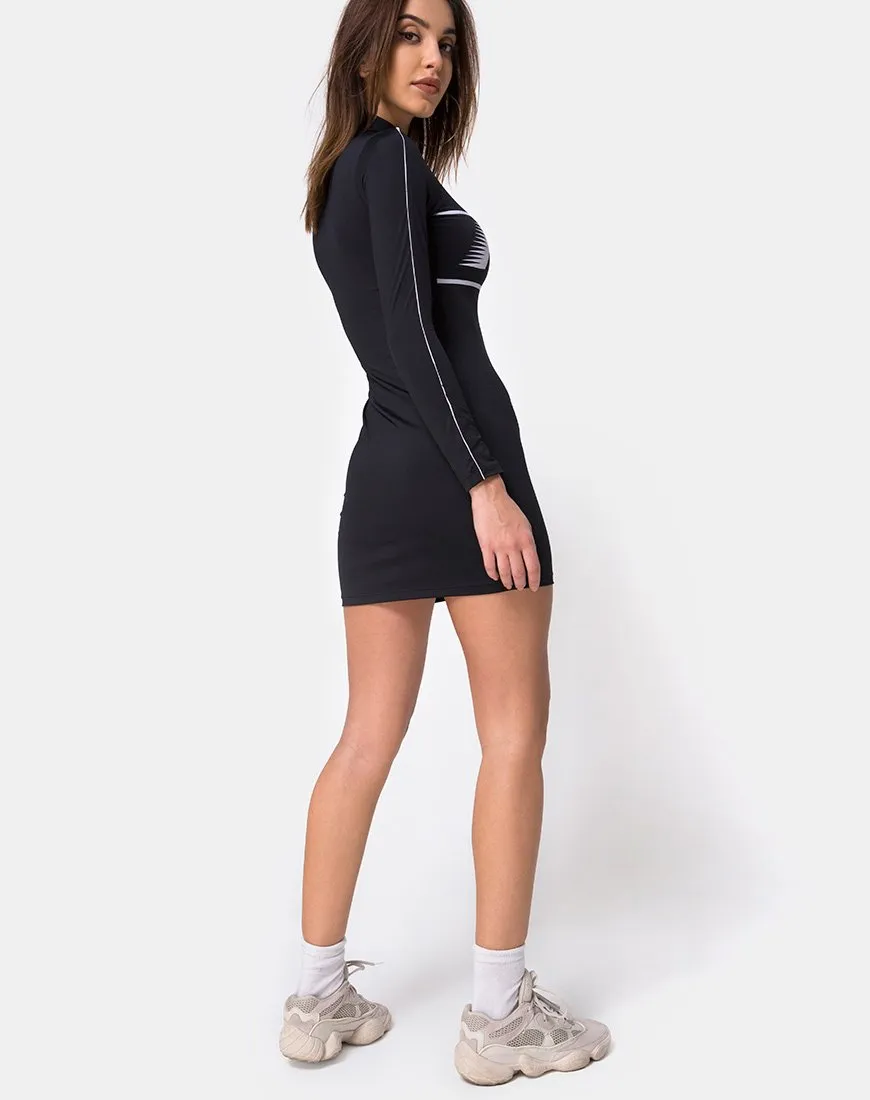 Balin Bodycon Dress in Black Fast Love