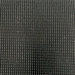 Black Iridescent AB Rhinestone Spandex Fabric