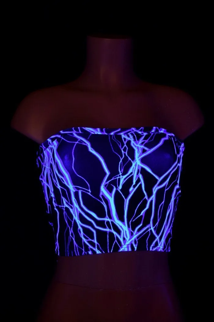 Blue Lightning Tube Top