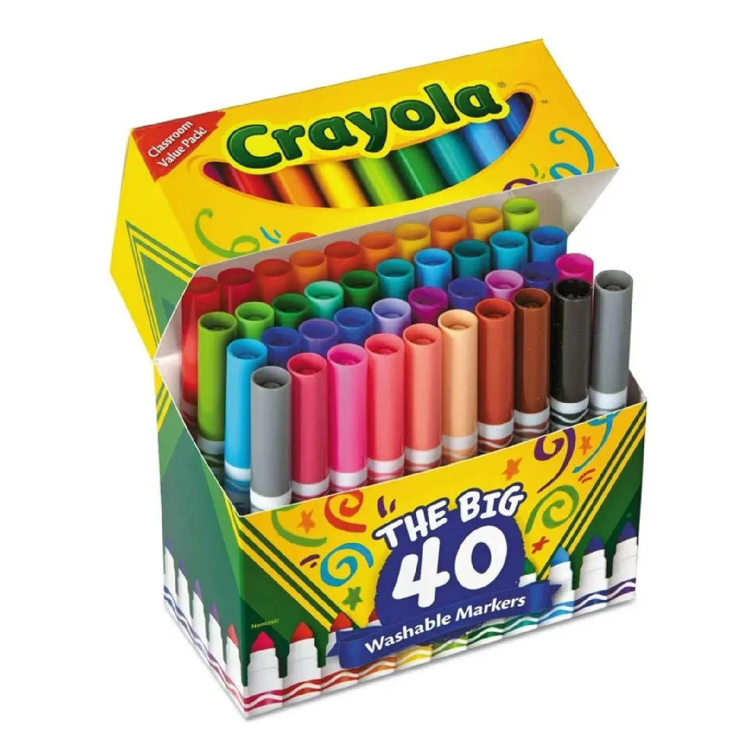 Crayola - The Big 40 Washable Markers - 40 Set