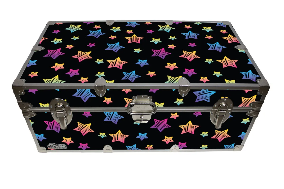 Designer Trunk - Neon Stars - 32x18x13.5"