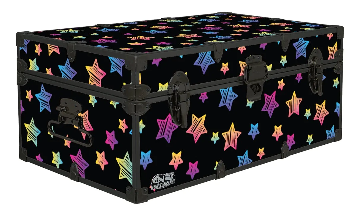 Designer Trunk - Neon Stars - 32x18x13.5"