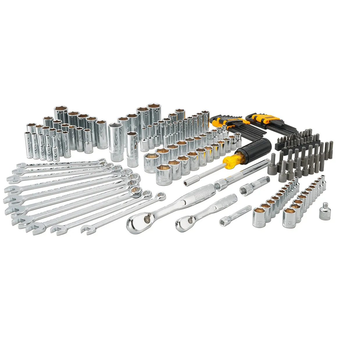 DeWALT DWMT81533 Durable Chrome SAE Quick Release Mechanics Tool Set - 172pc