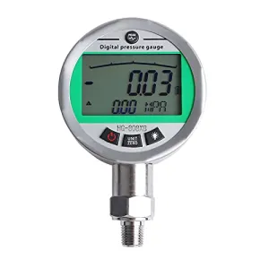 Digital Pressure Gauge - SINOCMP -0.1-1MPA/150PSI Pressure Gauge with NPT1/4 Interface 1%FS Accuracy Hydraulic Gas Water Pressure Gauge with Backlight and Silica Gel Case