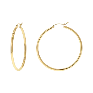 Flat Gold Hoops