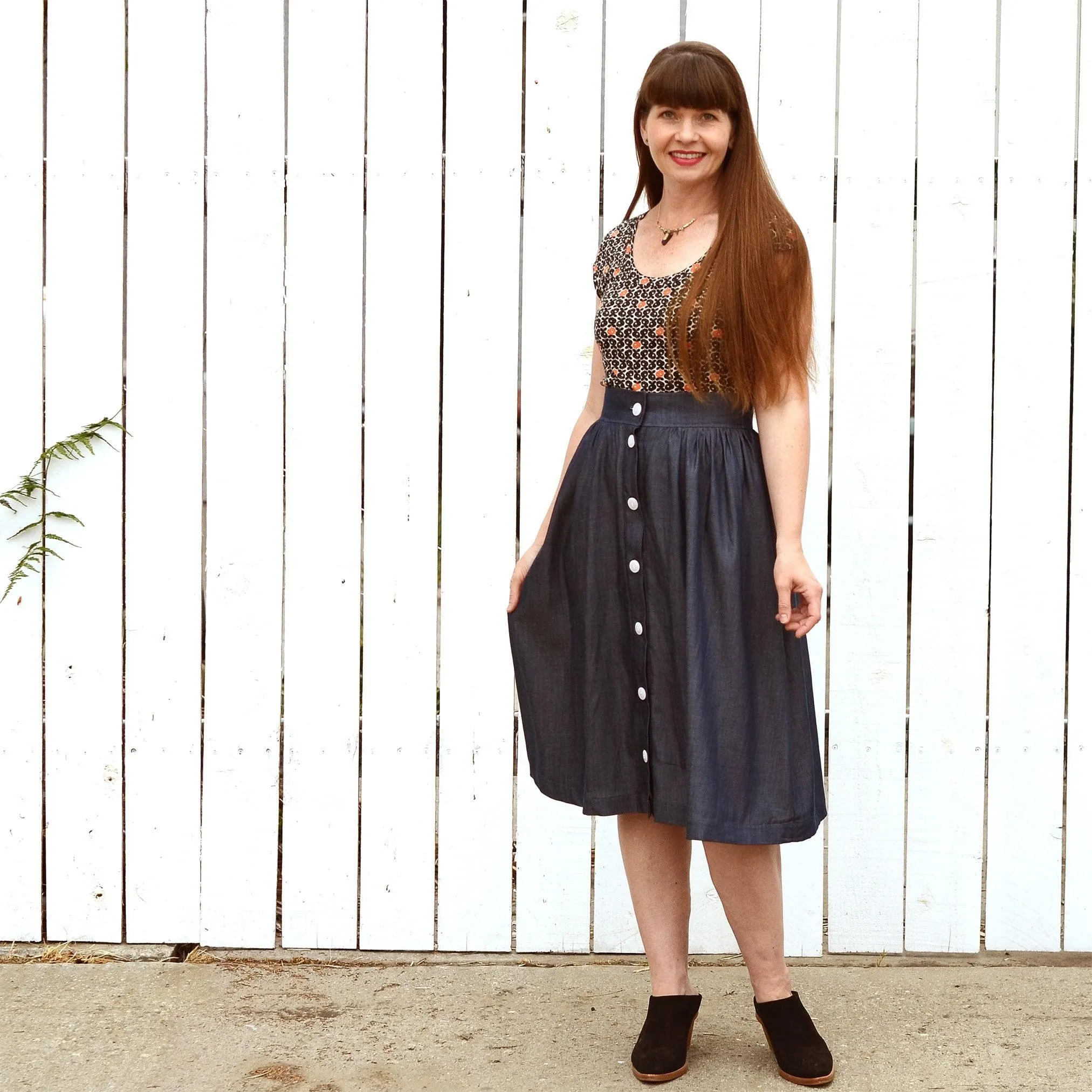 Front Button Skirt Pattern