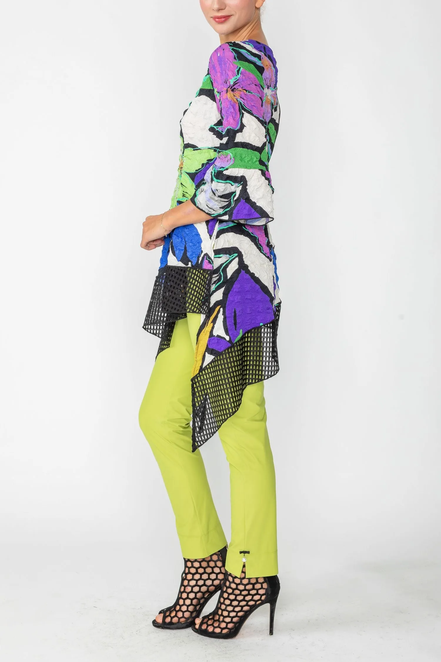 Multi Color Asymmetrical Tunic Top