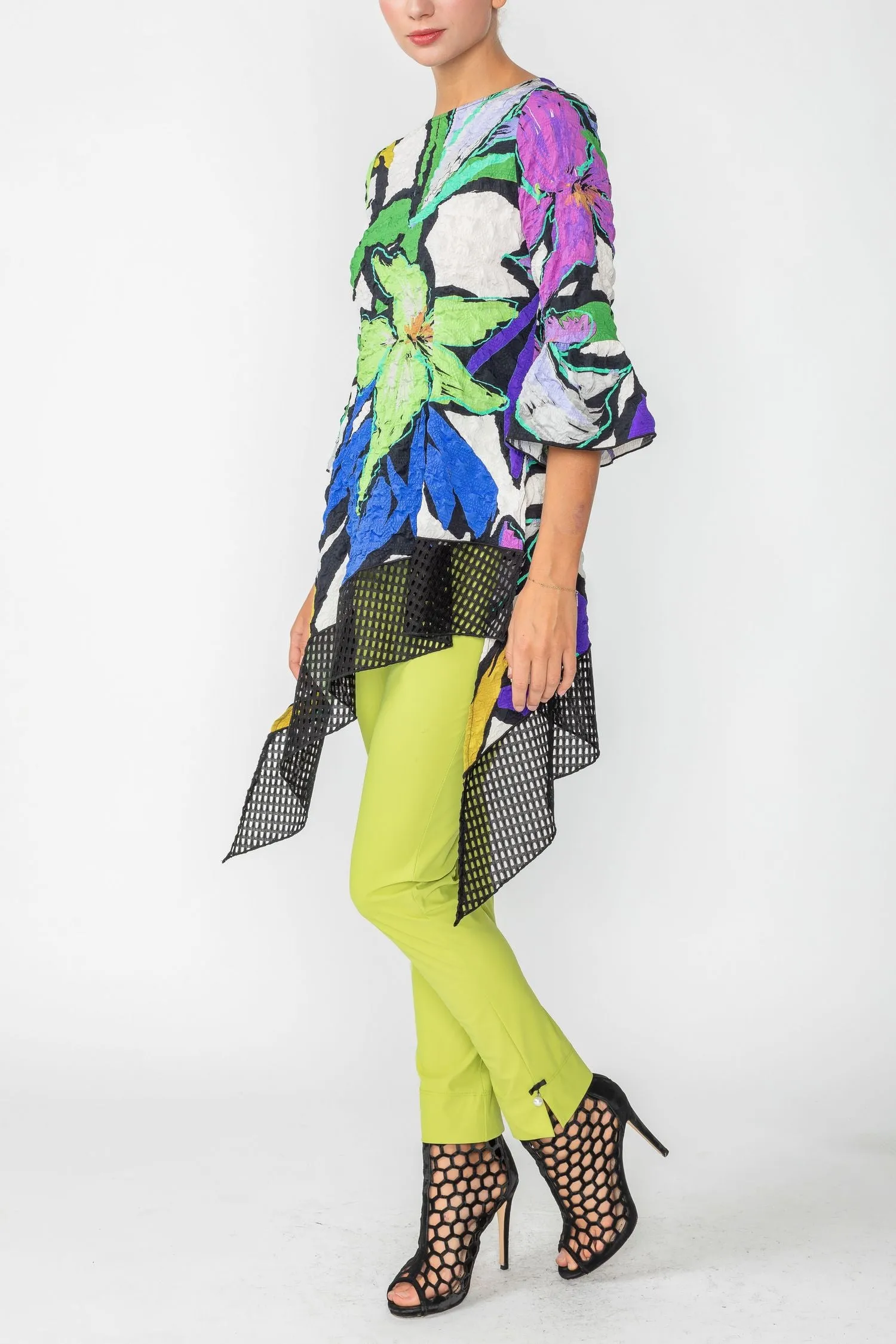 Multi Color Asymmetrical Tunic Top