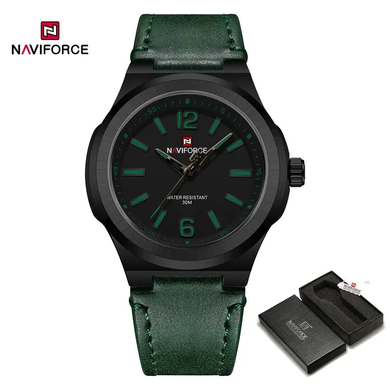 NAVIFORCE NF9233 Original New Luxury Watch For Men Sport Waterproof Clock High Quality Fashion PU Strap Male Quartz Wristwatches