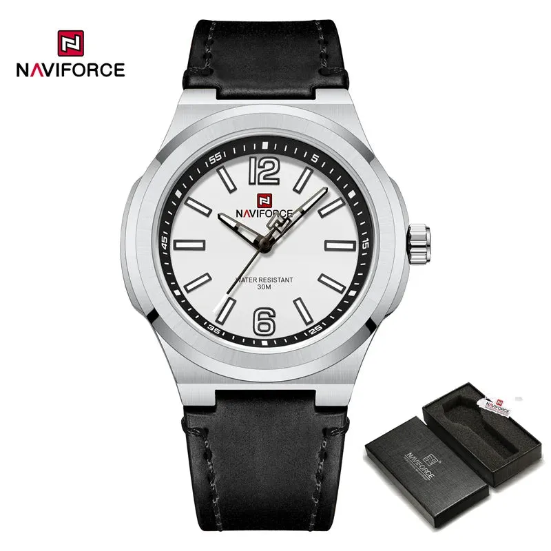 NAVIFORCE NF9233 Original New Luxury Watch For Men Sport Waterproof Clock High Quality Fashion PU Strap Male Quartz Wristwatches