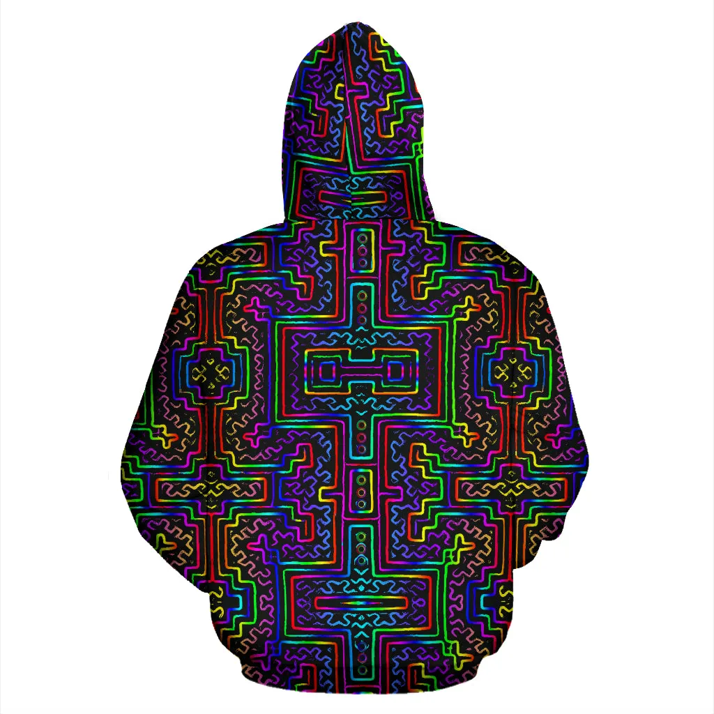 Prismatic Overlay Zip Up Hoodie